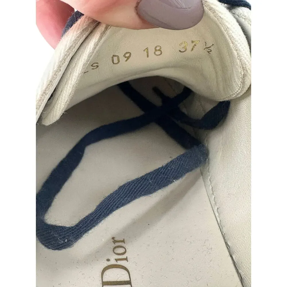 Christian Dior Walk'n'Dior Multicolor Striped Canvas Low Top Sneakers Women 37.5